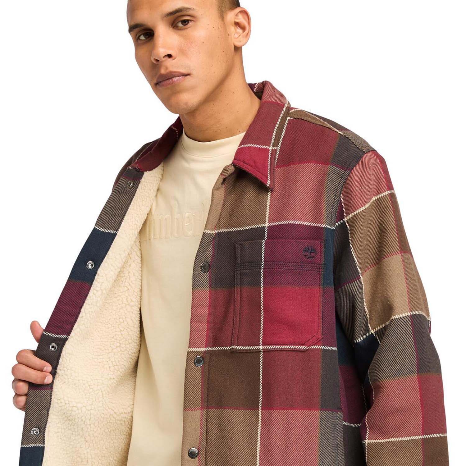 Timberland  Sherpa Lined Plaid Overshirt