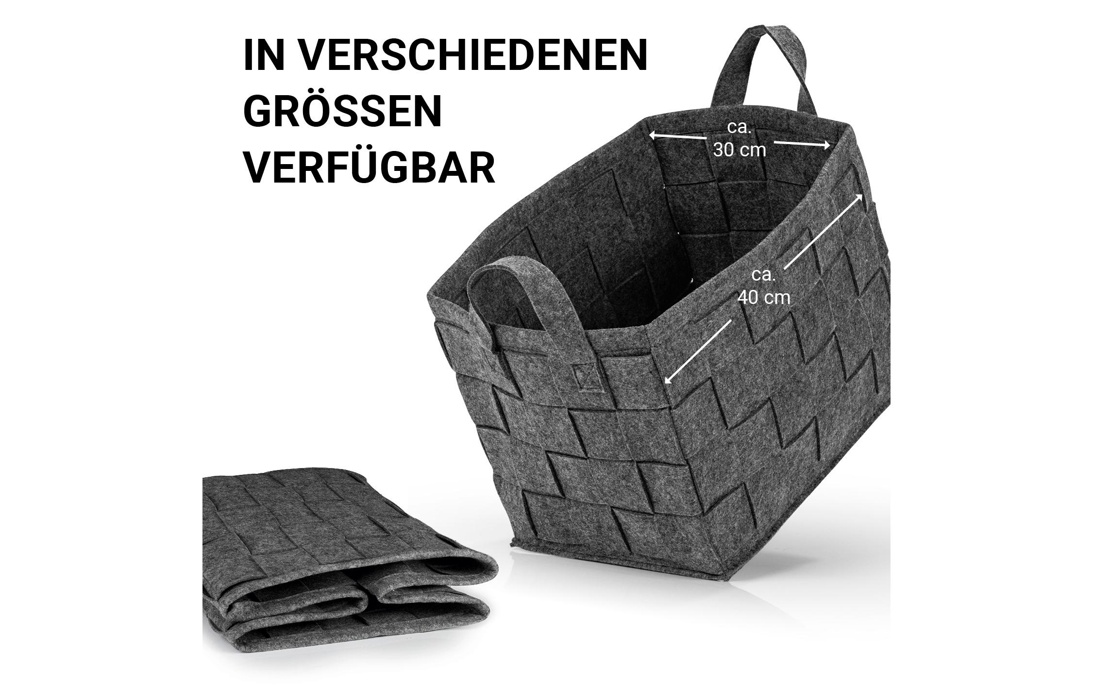 Aufbewahrungskorb Filz 40 cm DunkelgrauFilz-Aufbewahrungstasche