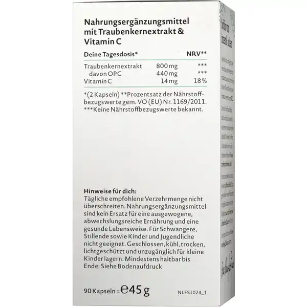 Traubenkernextrakt mit 55% OPC