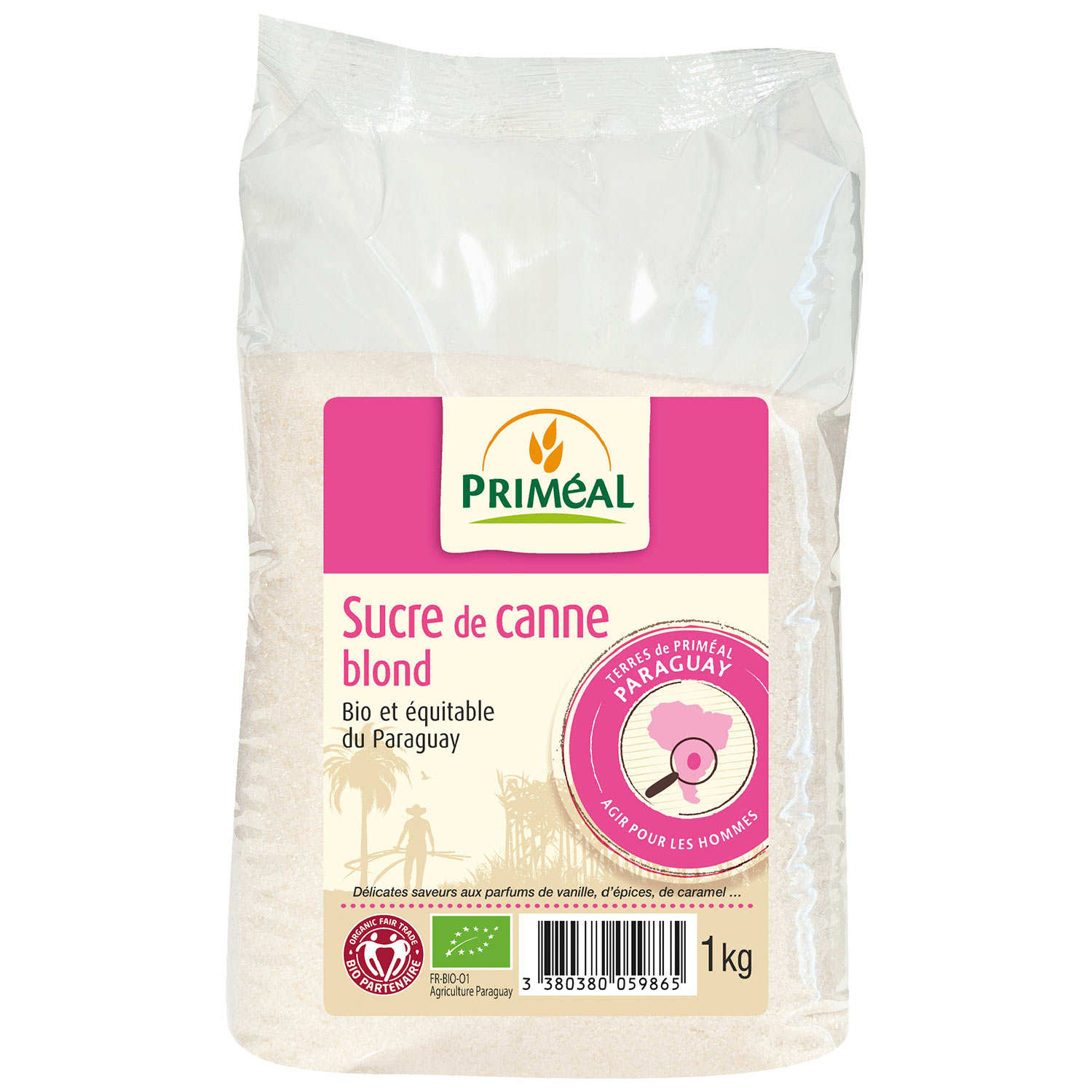 Sucre de canne blond bio du Paraguay