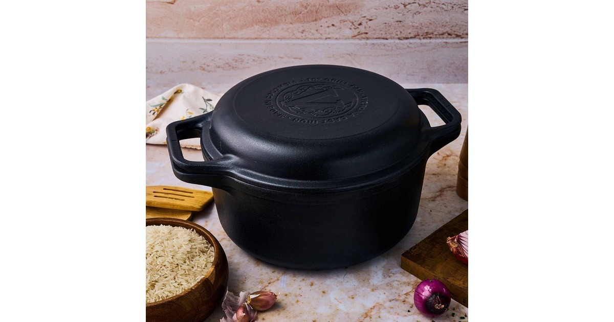 VictoriaCombo cooker 26 cm 5,7 liter, Seasoned bak-/braadpan  (Zwart, Color packaging)