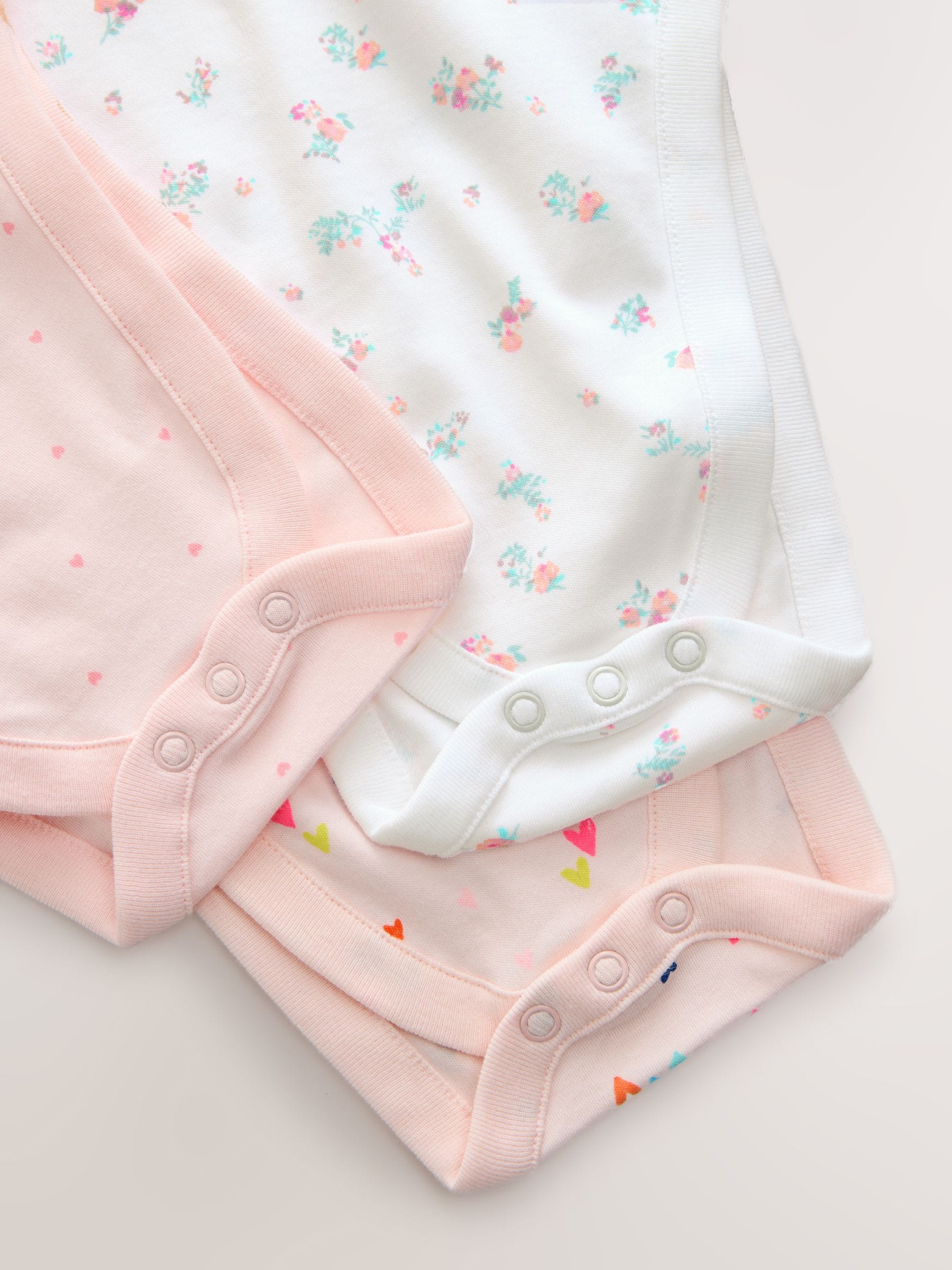 Roze - 3 Pack Hip Dysplasia Short Sleeve Baby Bodysuits