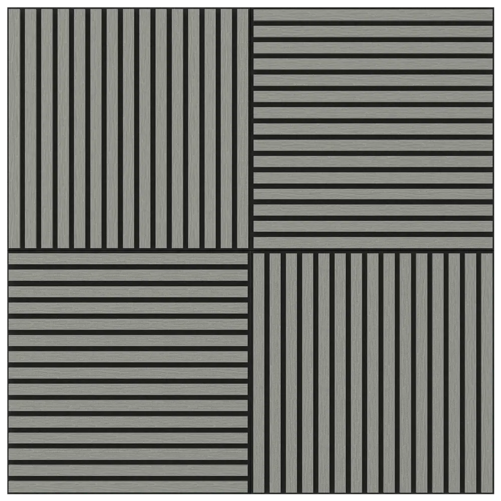 Akustikpanel 60 x 60 cm 4-pak - grå