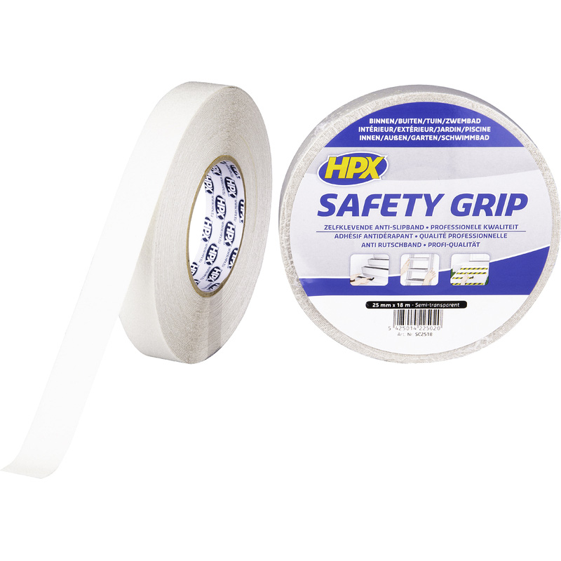 HPX anti-slip tape Semi-transparant 25mmx18m
