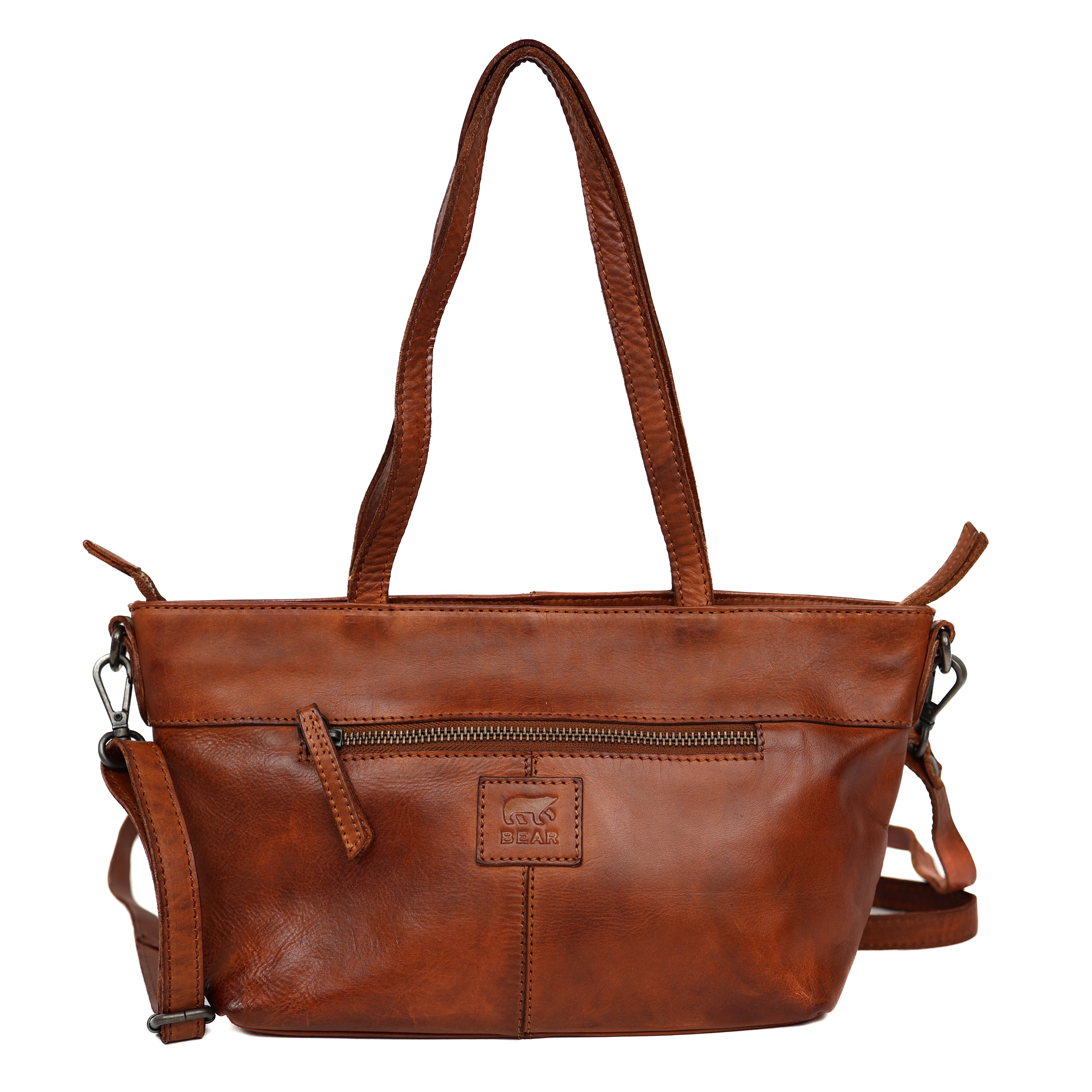 Klein hand-/schoudertasje 'Lola' cognac Cognac