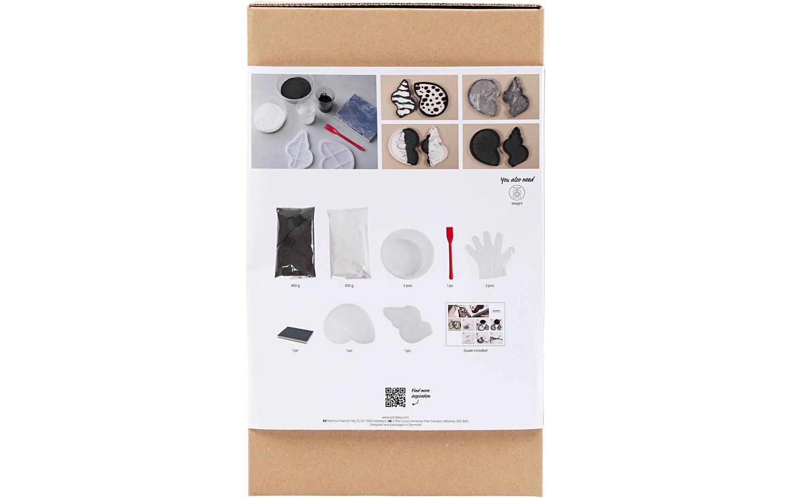 Modellier-Set Schale Schneckenmuschel, Schwarz, WeissKreativ Set Modellieren Schale Harzgiessen
