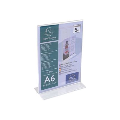 Exacompta - Présentoir porte-visuel droit - A6 vertical