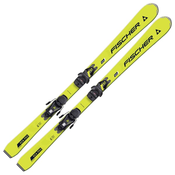 Pack ski FISCHER RC4 PRO JRS + FS 7 CA YELLOW