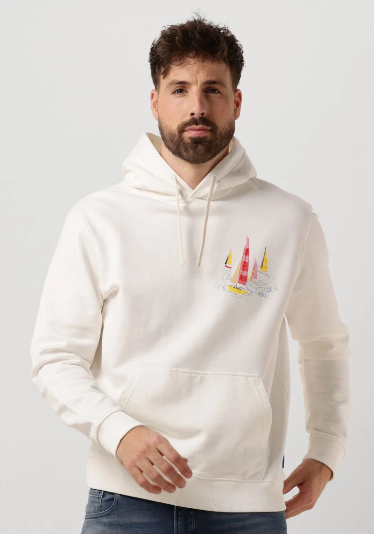 SCOTCH & SODA witte scotch & soda sweater front back artwork hoodie