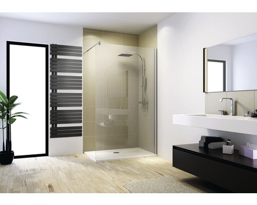 Walk-in M8 SCHULTE MasterClass ExpressPlus 90 cm profiel chroom helder glas vuilafstotende glascoating
