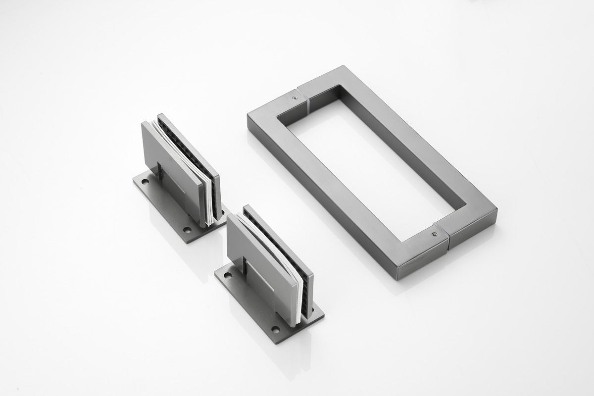 Saniclear Modern rookglas douchedeur profielloos 90x200cm gunmetal - verouderd ijzer