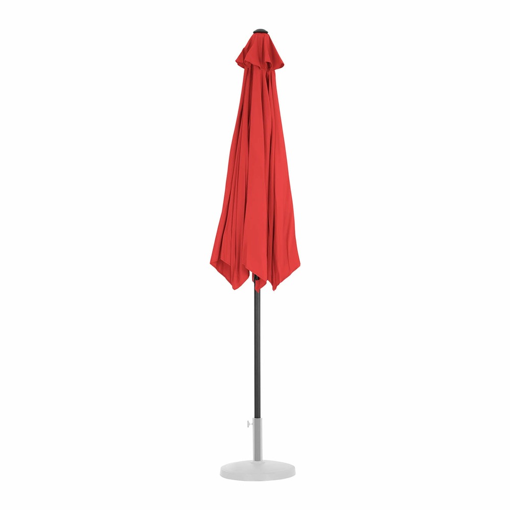 Parasol de terrasse hexagonal diamètre 270 cm inclinable rouge