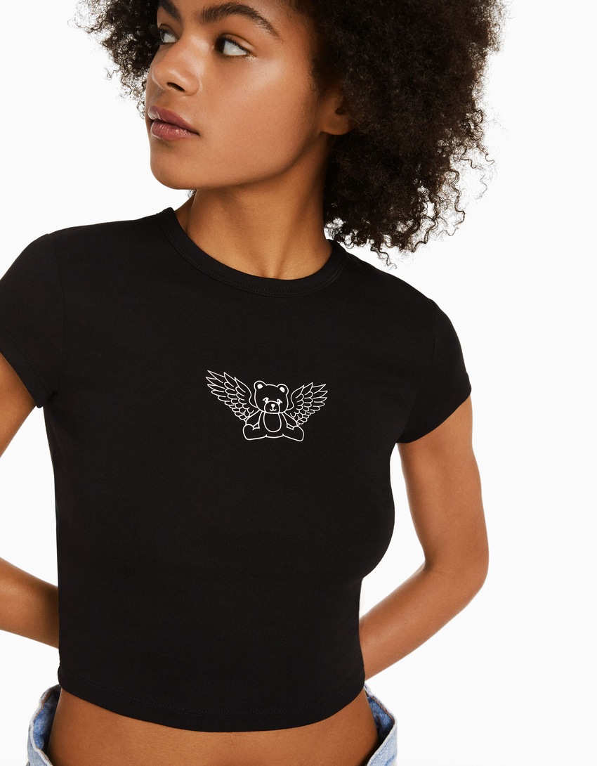 Camiseta de manga curta com estampa