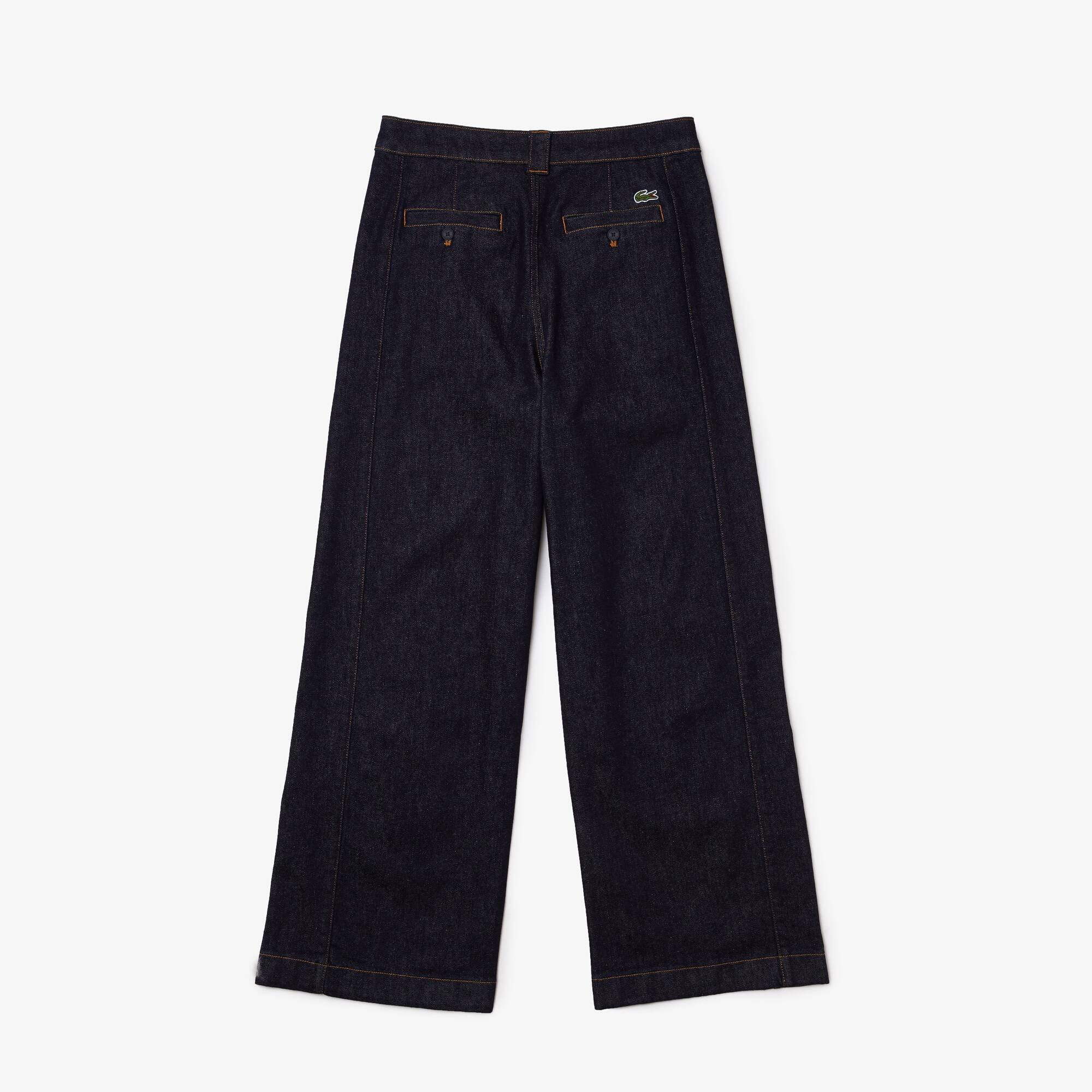 Pantalon jean femme Lacoste en denim extensible Pantalons & Shorts - Bleu - Lacoste - Femme