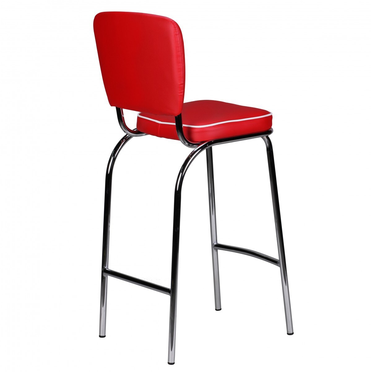 Barstuhl American Diner 50er Jahre Retro look Rot Weiß Leder Optik