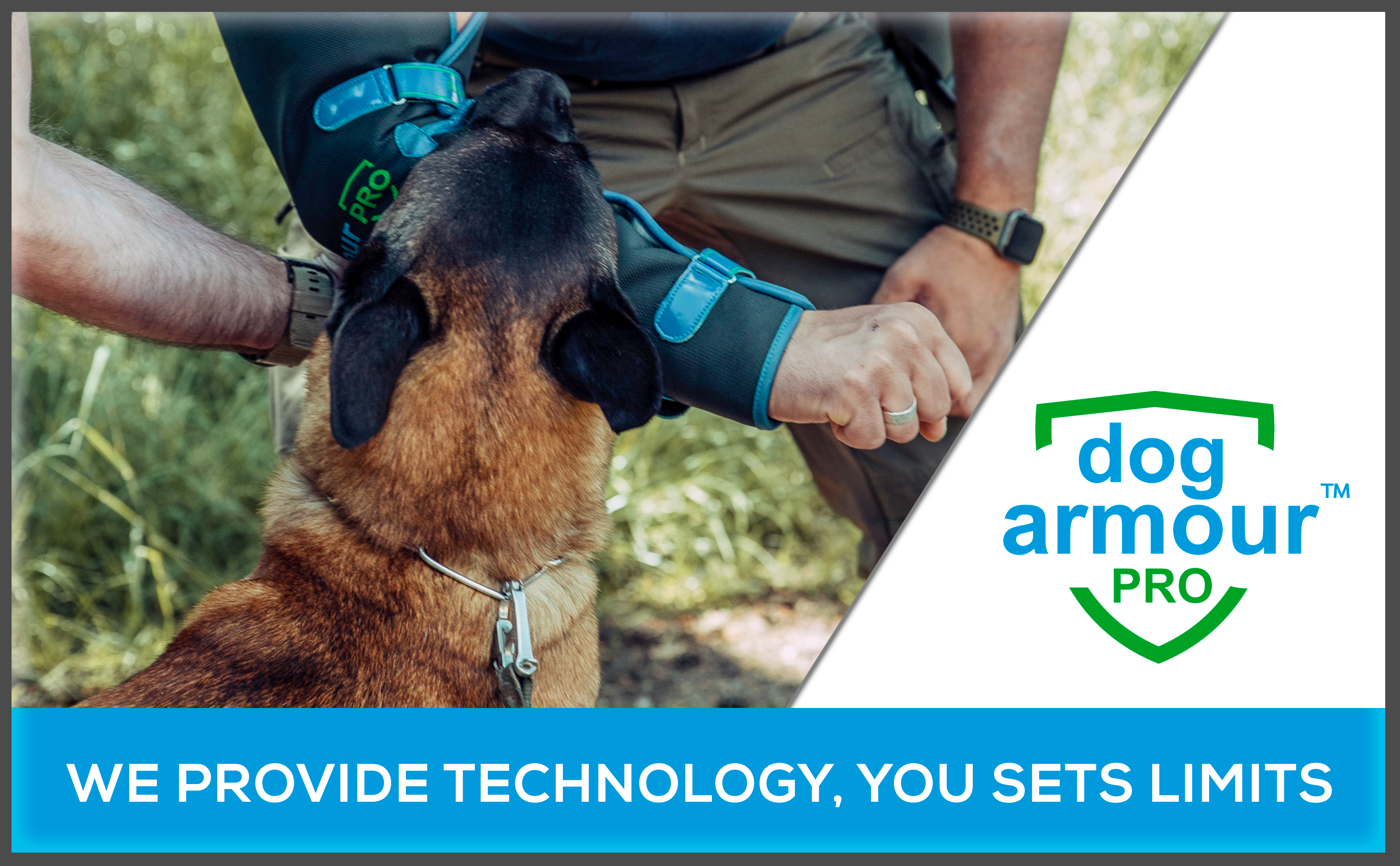 Colete protetor anti-mordida DOG ARMOUR para cães, azul