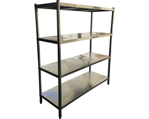 RVS stellingkast, horecastelling Kaiserthal, 180x160x60 cm, 4 schappen, draagvermogen 320 kg