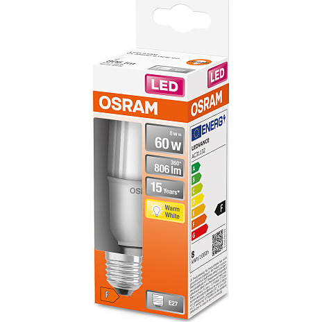Osram LED pære 8W - varmt hvidt lys