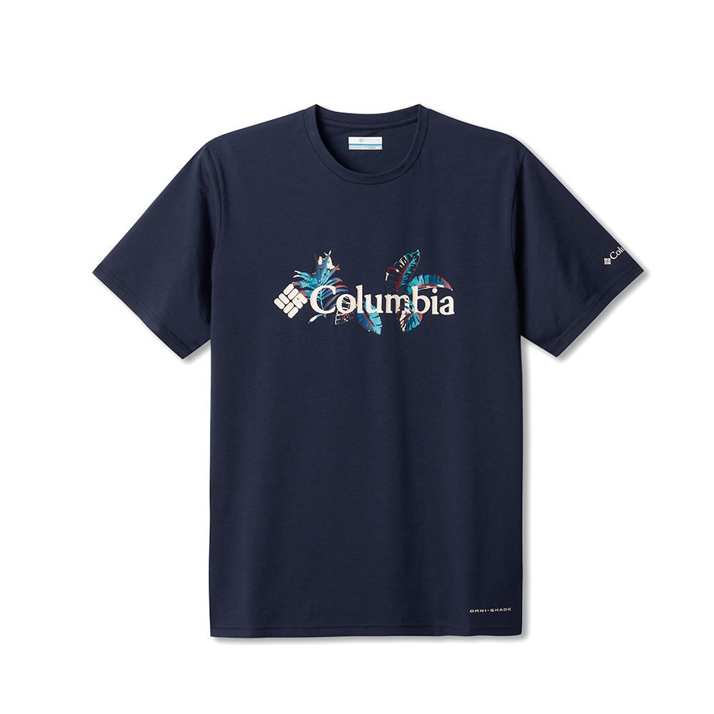 Columbia SUN TREK GRAPHIC - Maillot Homme collegiate navy/tropical graphic