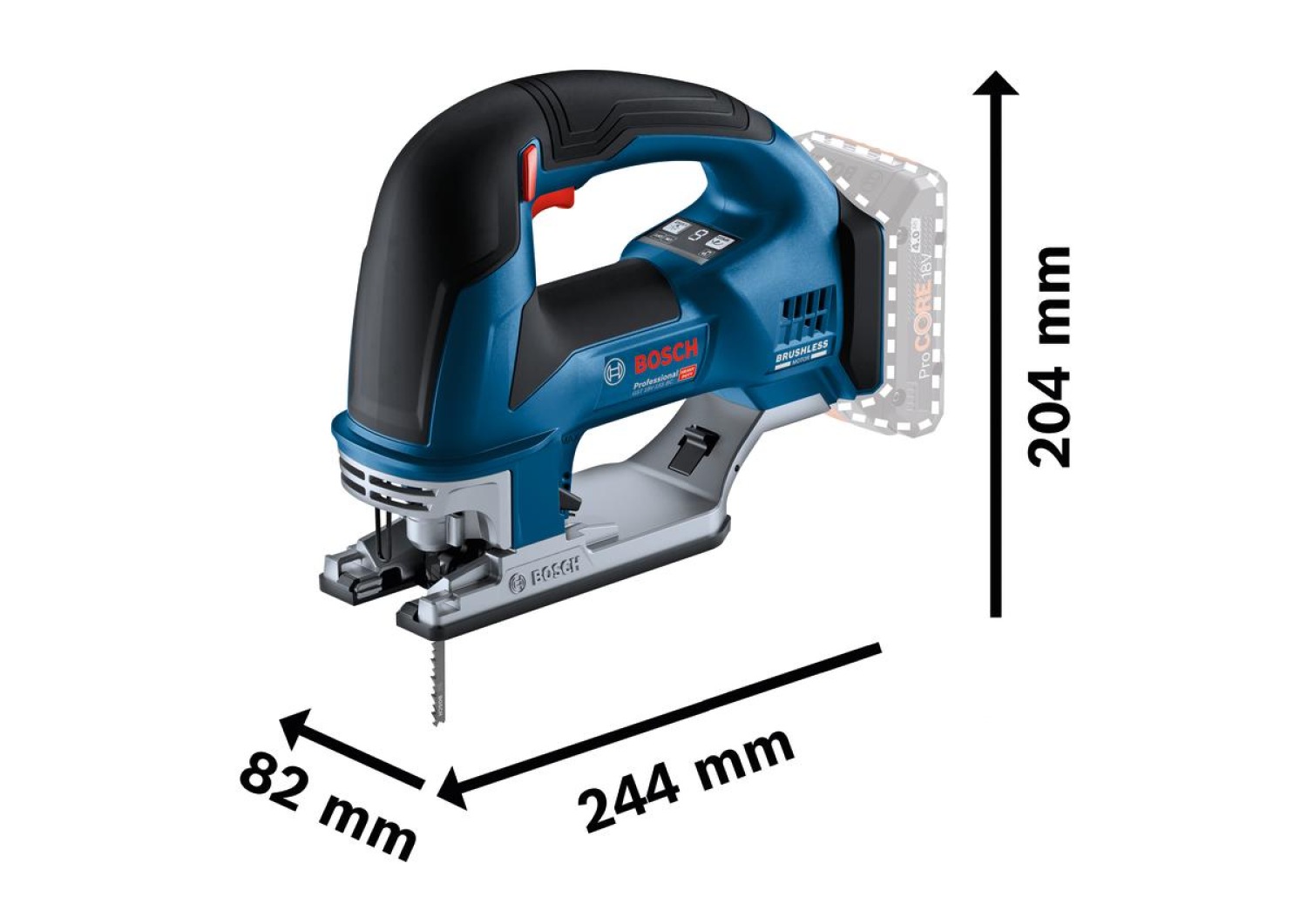 Bosch GST 18V-155 BC 18V Li-ion Accu decoupeerzaag set (2x 4.0Ah) in L-Boxx - 3800 tpm