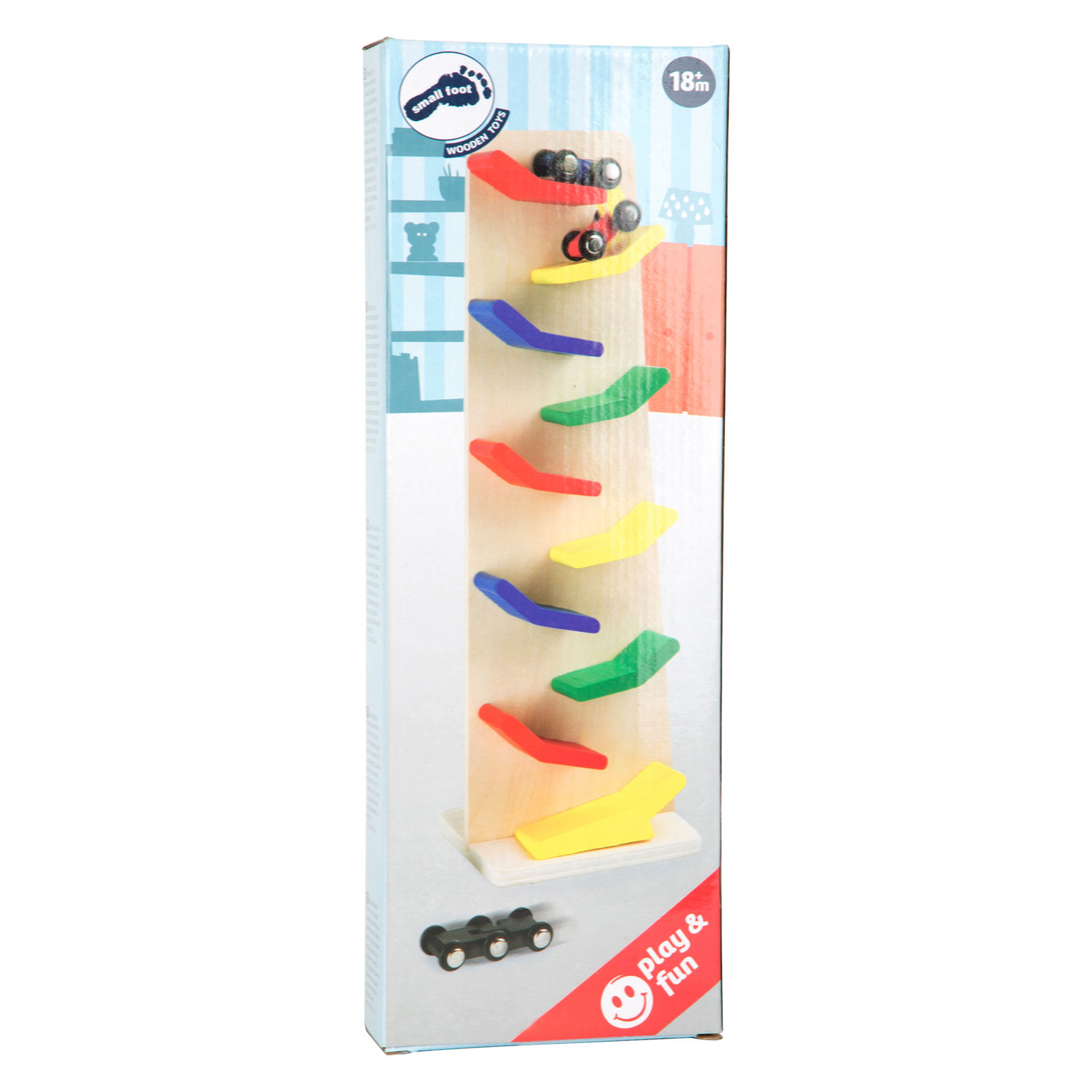 Small Foot - Houten Zigzag Autobaan Toren, 4dlg.