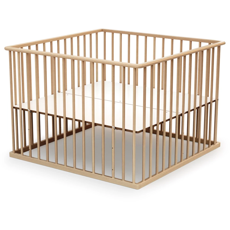 WEBABY Laufgitter 100 x 100 cm  Buche lackiert