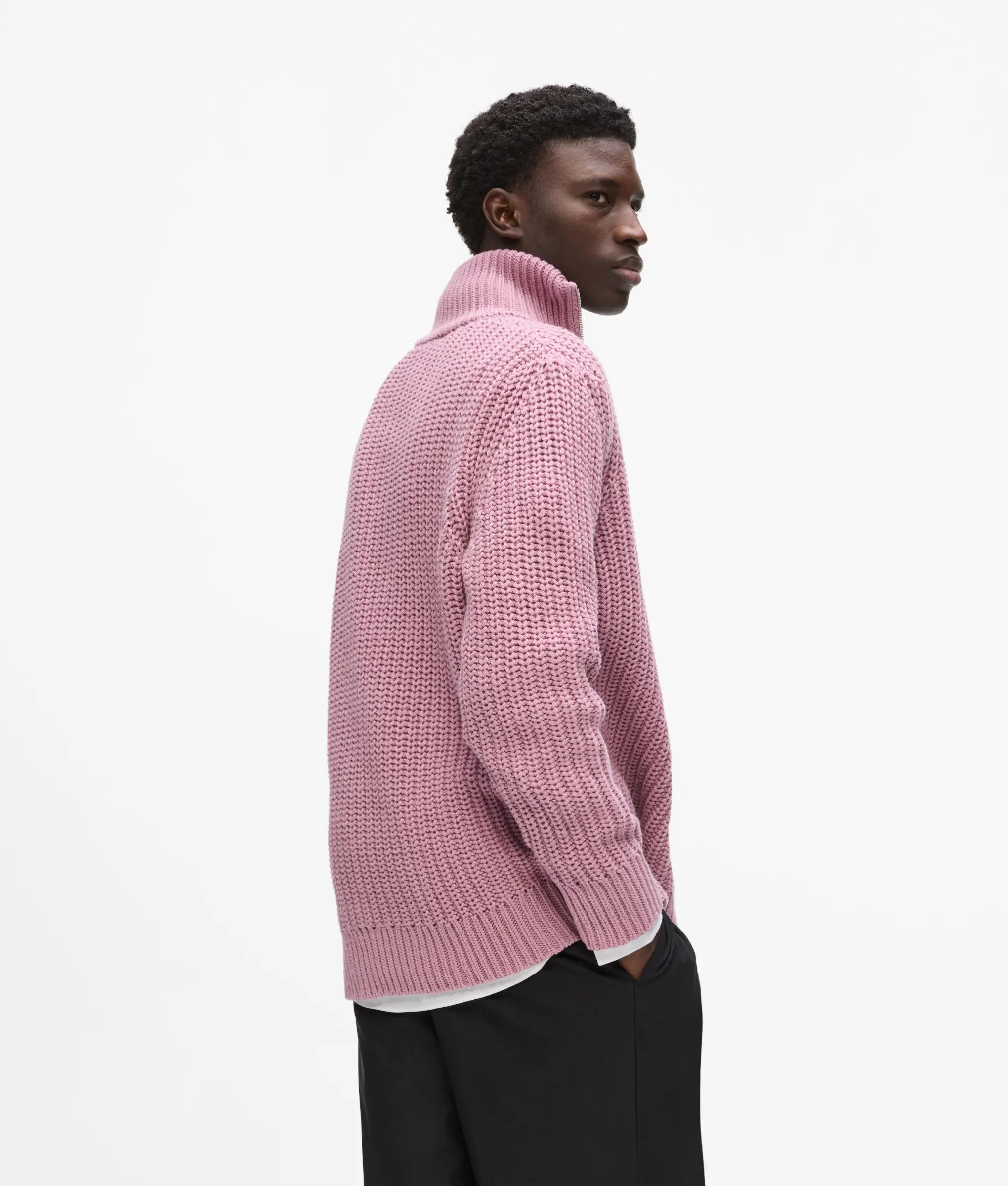 Gebreide sweater met korte rits