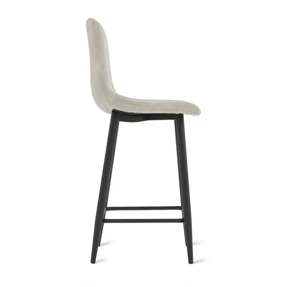 2x Barkruk Jax - Velvet Taupe (Set van 2)