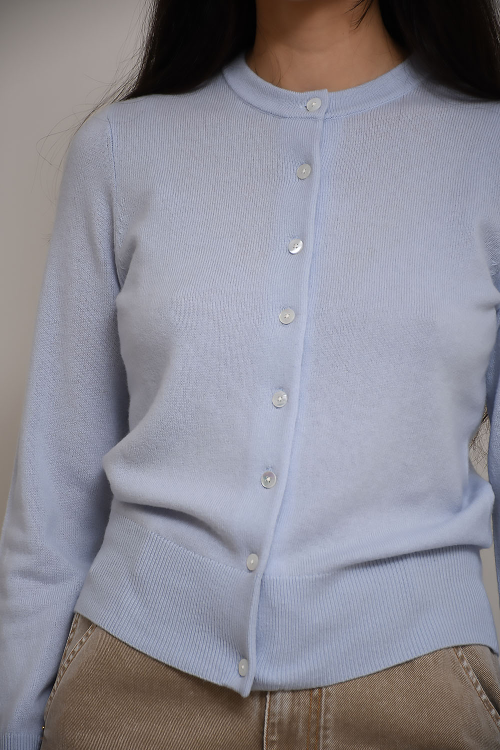 Wool knitted cardigan