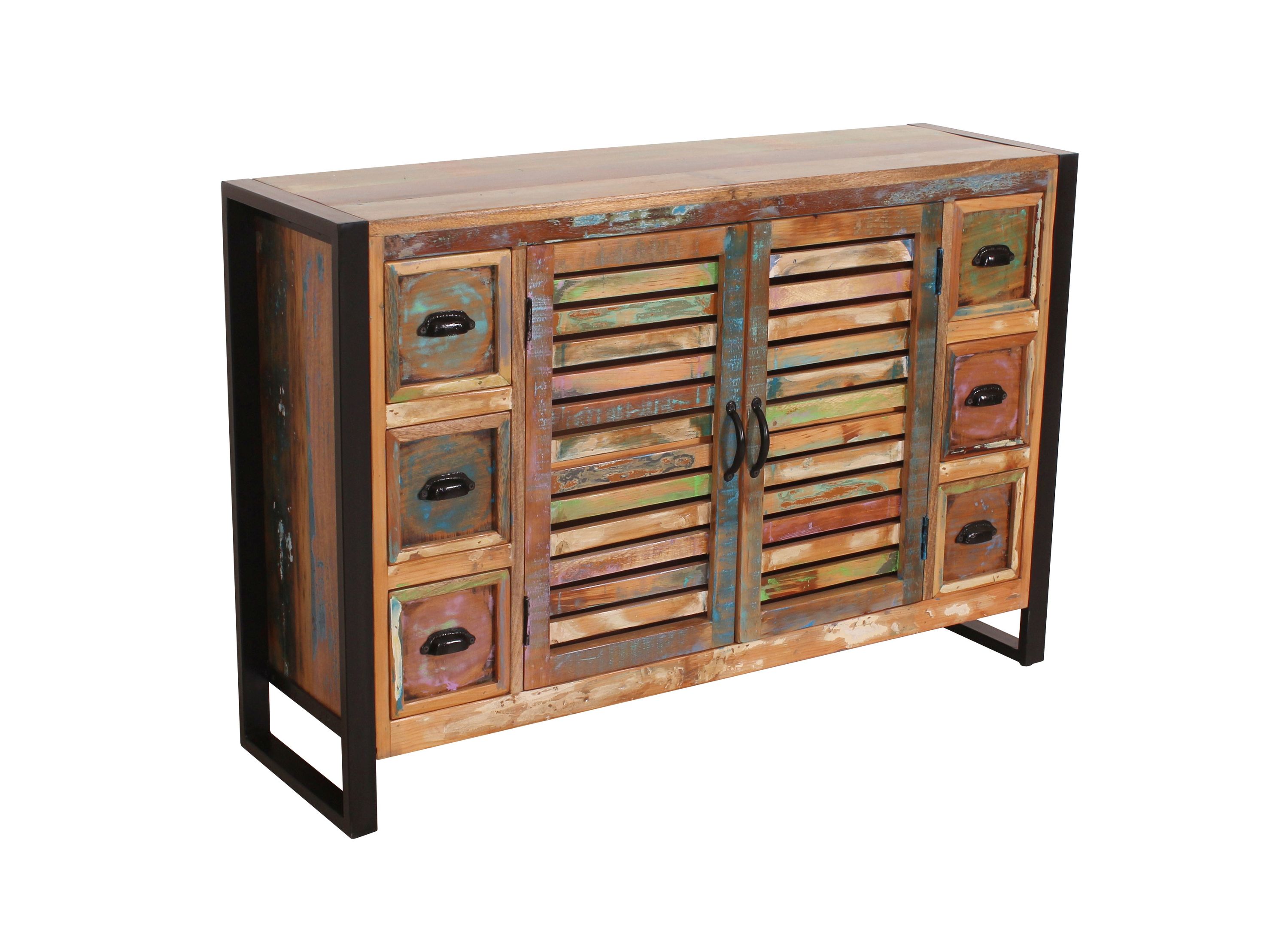 Sideboard Fiume Altholz Kommode Wohnzimmer Esszimmer Schubladen Schrank
