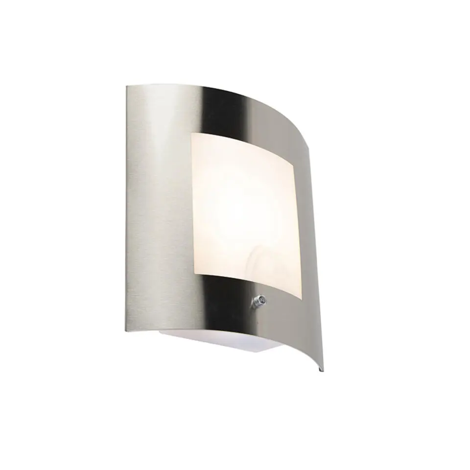 Qazqa buitenlampen met sensor emmerald zilverkleurig e27
