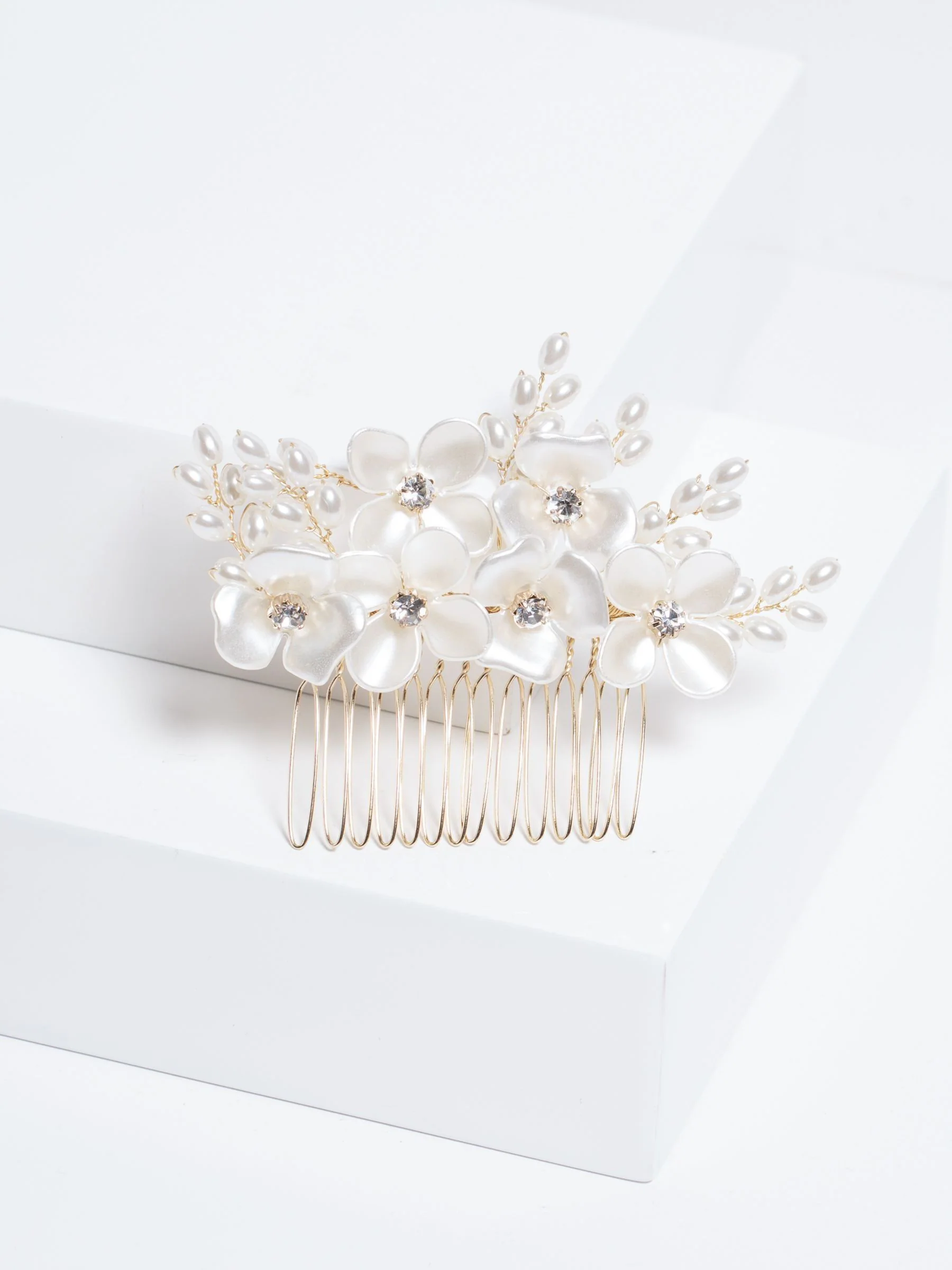 Jon Richard Floral Crystal Hair Comb