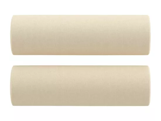 Ensemble de canapés 3 pièces avec coussins crème tissu