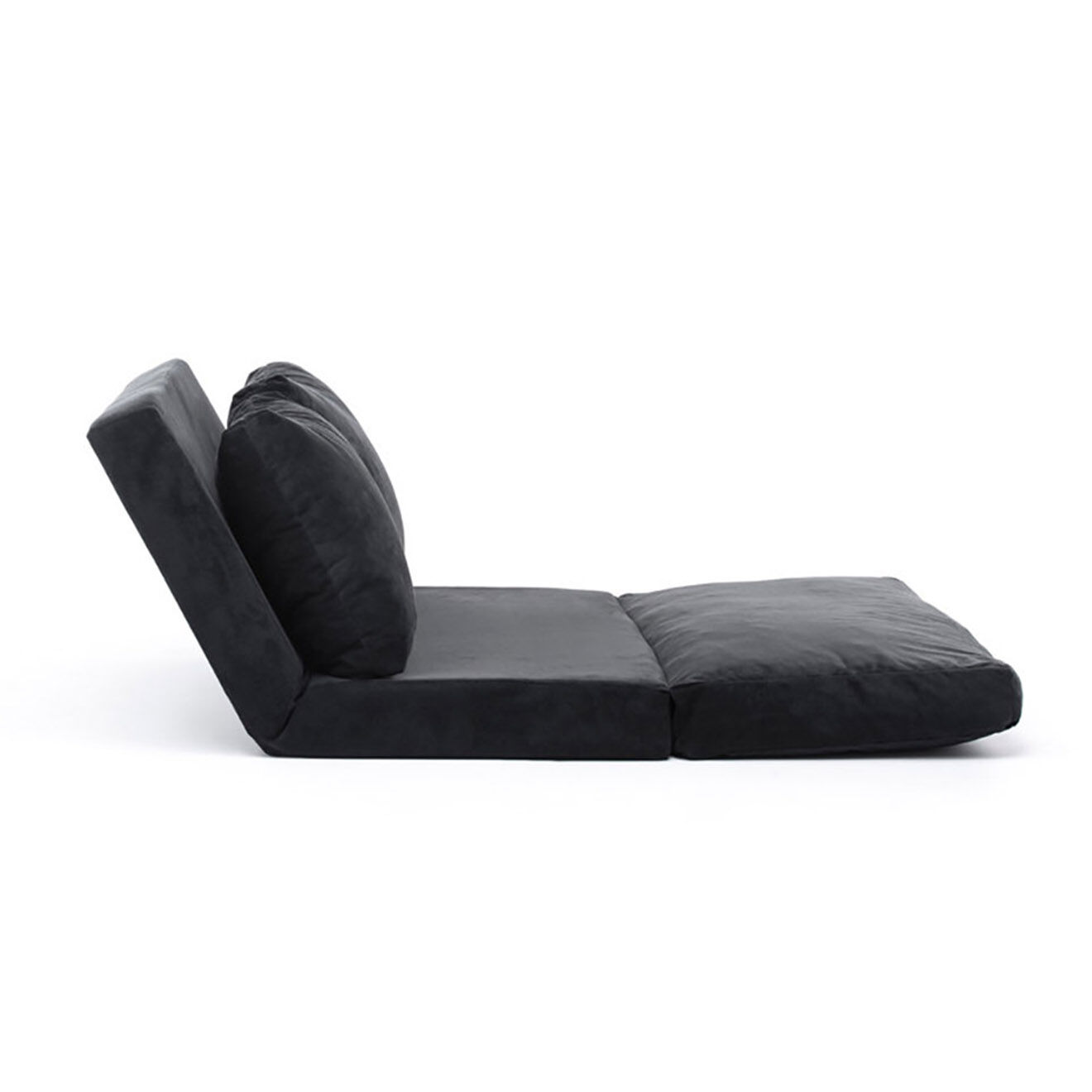 Homitis Banquette Convertible 2 places Taida noire - 120x68x26 cm