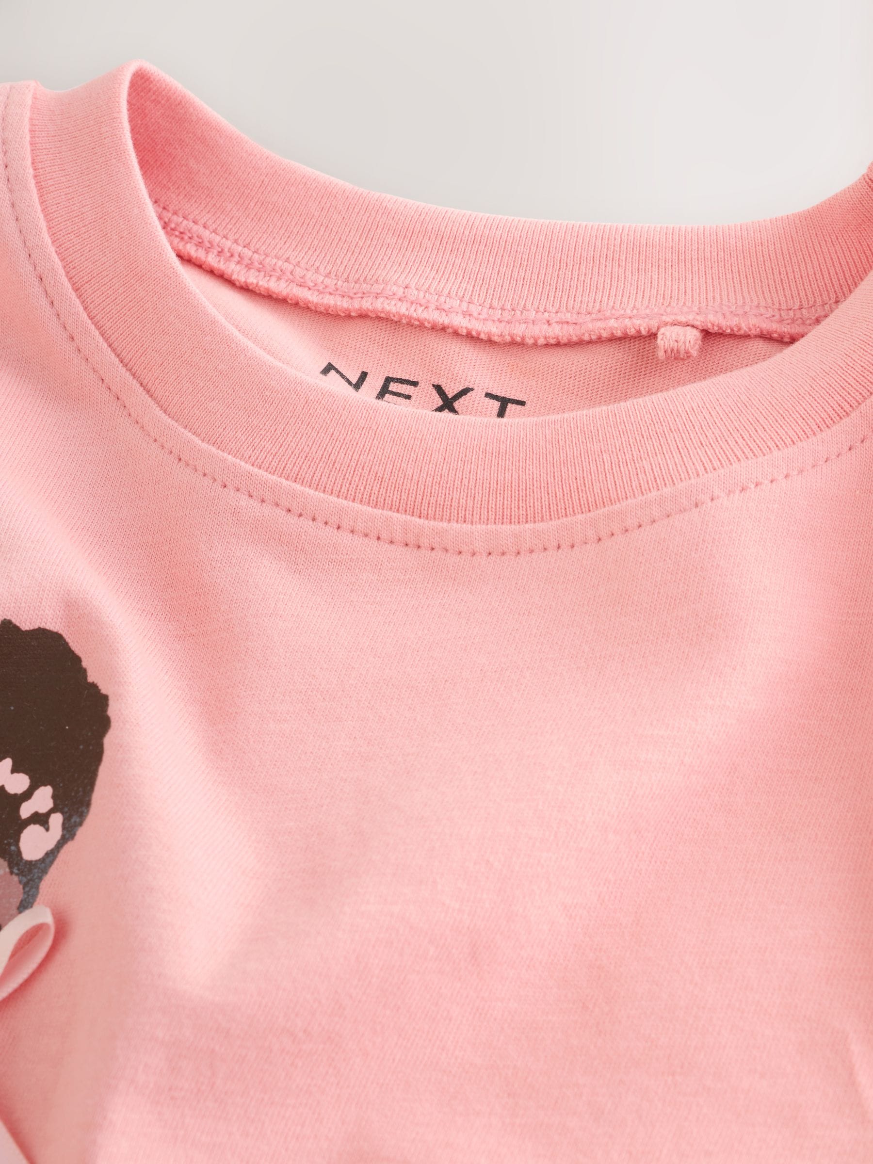 Roze met elfjes - T-shirt met lange mouwen (3 mnd-7 jr)