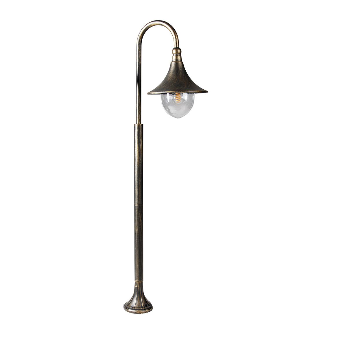 Smart buiten lantaarn antiek goud 125 cm IP44 incl. Wifi A60 - Daphne