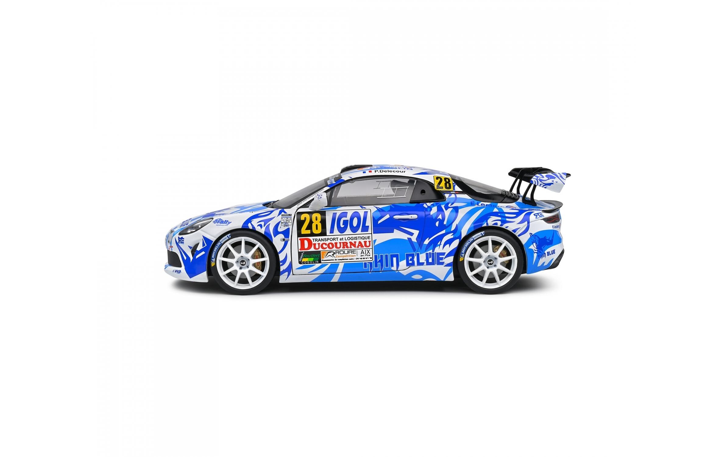 Rennwagen Alpine A110 Rallye #28, 1:18Detailgetreues Modellauto für Sammler im Massstab 1:18