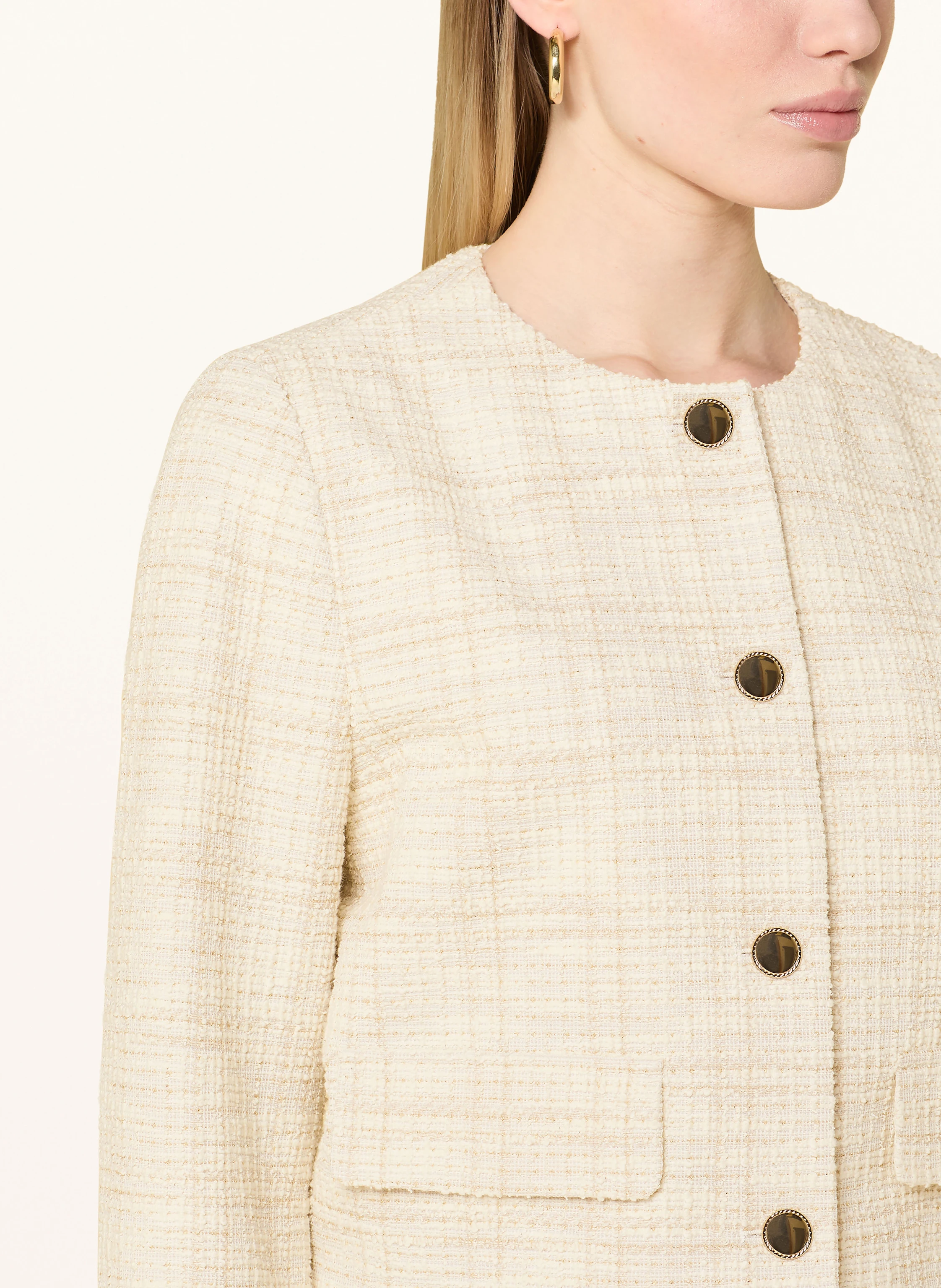 s.Oliver BLACK LABEL Bouclé-Jacke mit Glitzergarn