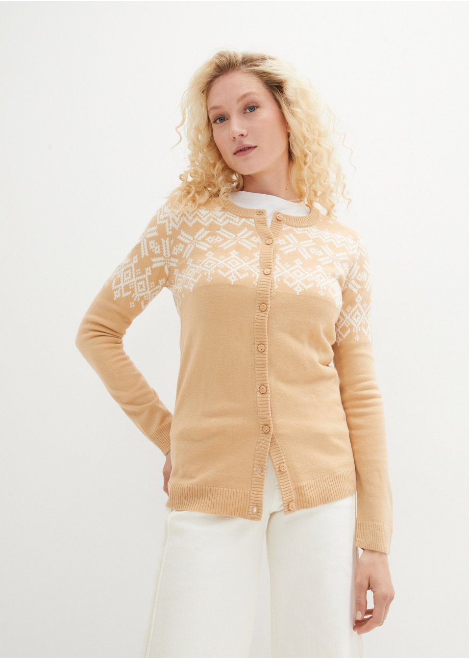 Gilet en maille à motif norvégien