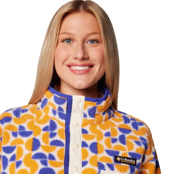 Sweat polaire COLUMBIA HELVETIA II PRINTED CROPPED HALF SNAP W SUNSTONE RETROSCAPE PRINT