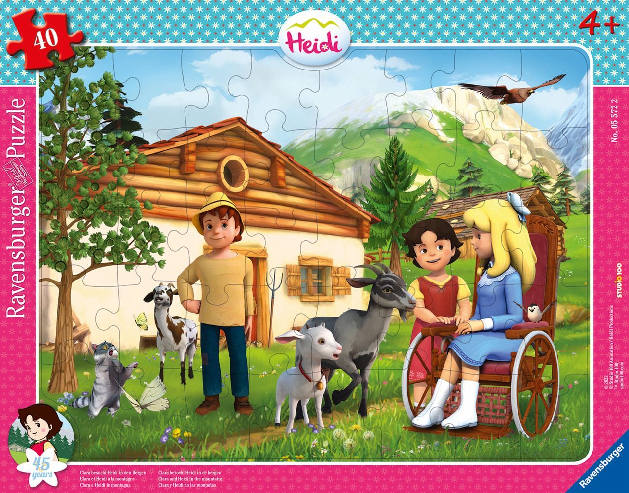 Rahmenpuzzle CLARA BESUCHT HEIDI IN DEN BERGEN 40-teilig