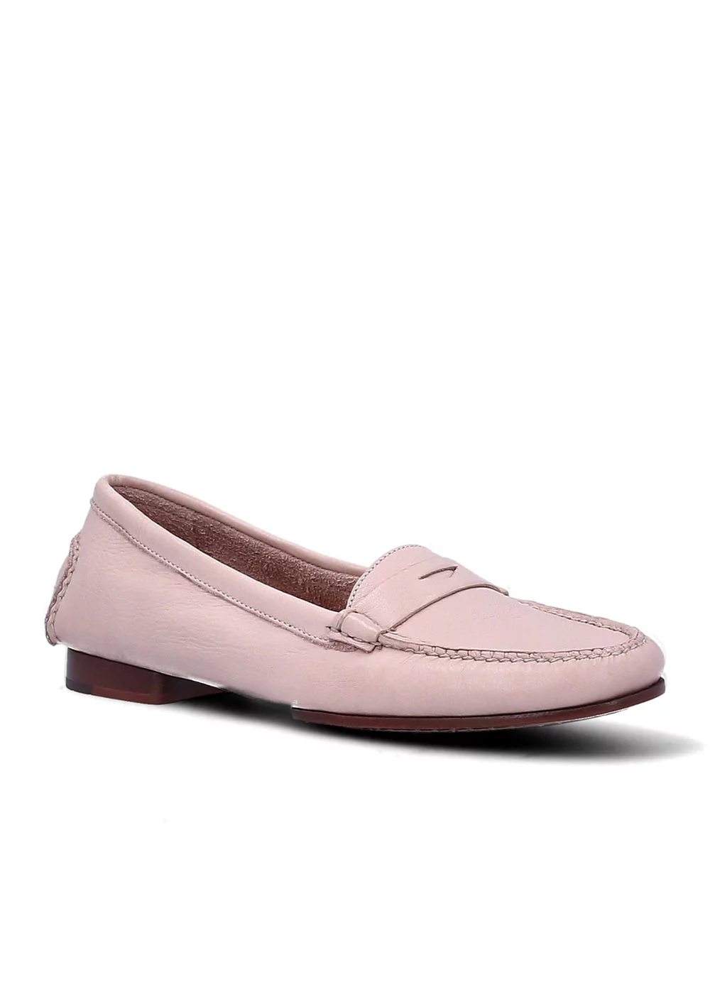 MOCASSIN W PENNY MOC CUIR NUDE