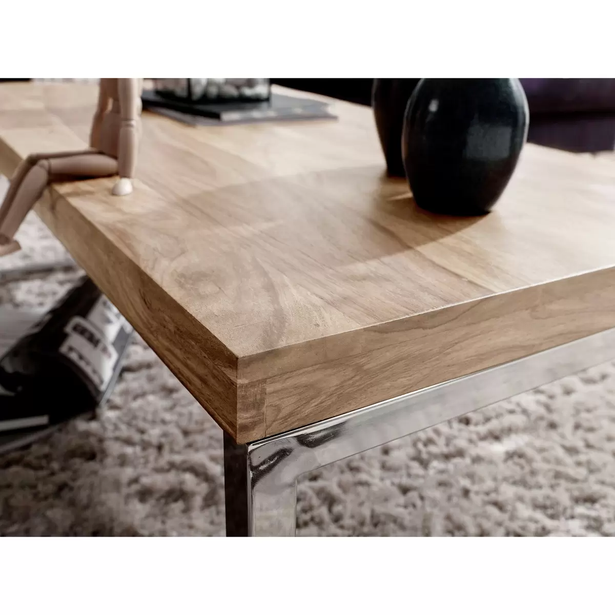 Couchtisch Oviedo braun,silber