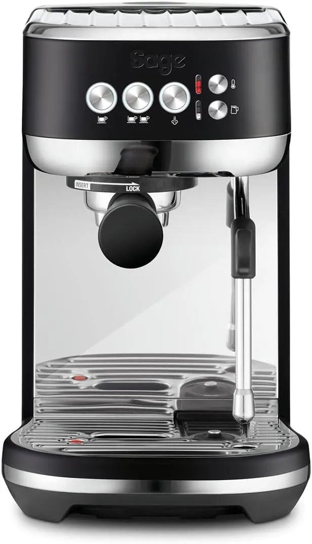 Sage – The Bambino Plus – Kompakte Kaffeemaschine mit automatischem Milchaufschäumer – Schwarzer Trüffel