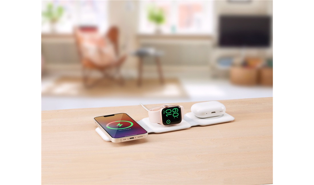 Foldbar 3i1 trådløs oplader