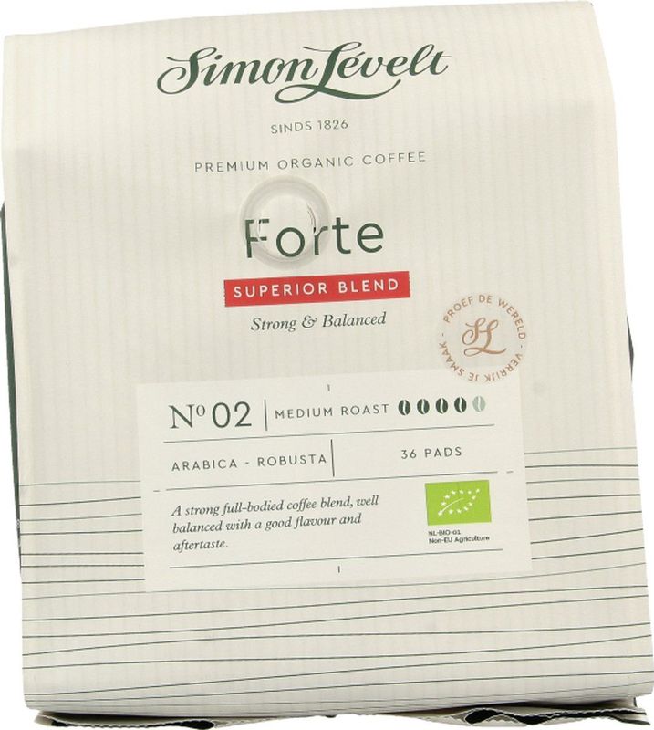 Simon Levelt Koffie Pads Forte 36 Stuks