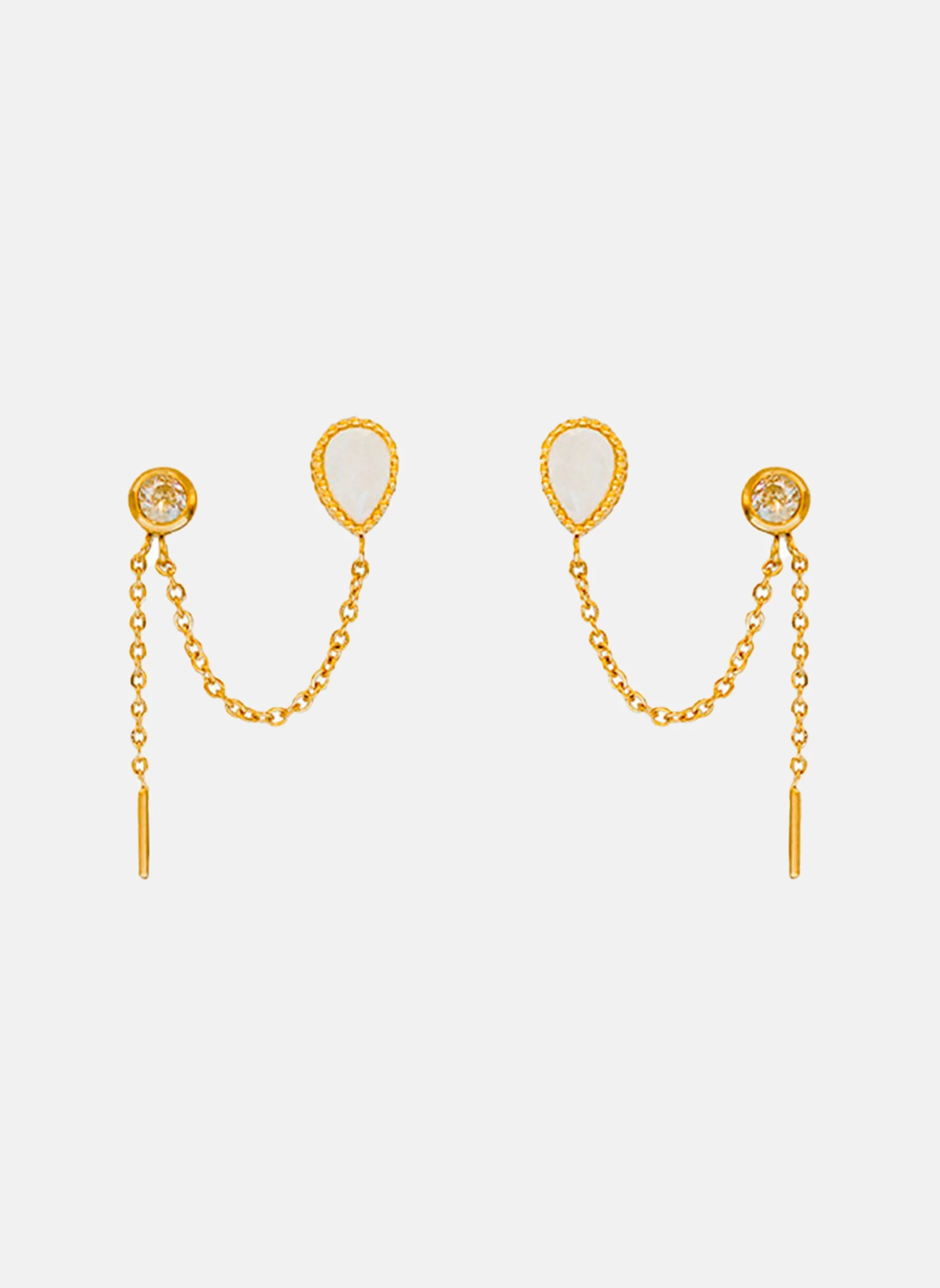 CYBELE - Boucles d'oreilles pendantes cybele | Blanc