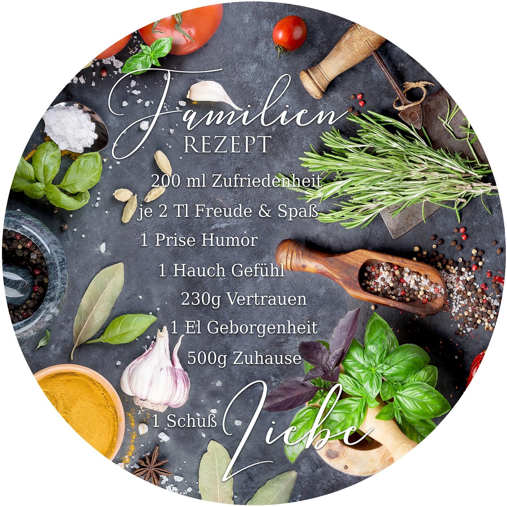 Glasbild FAMILIENREZEPT