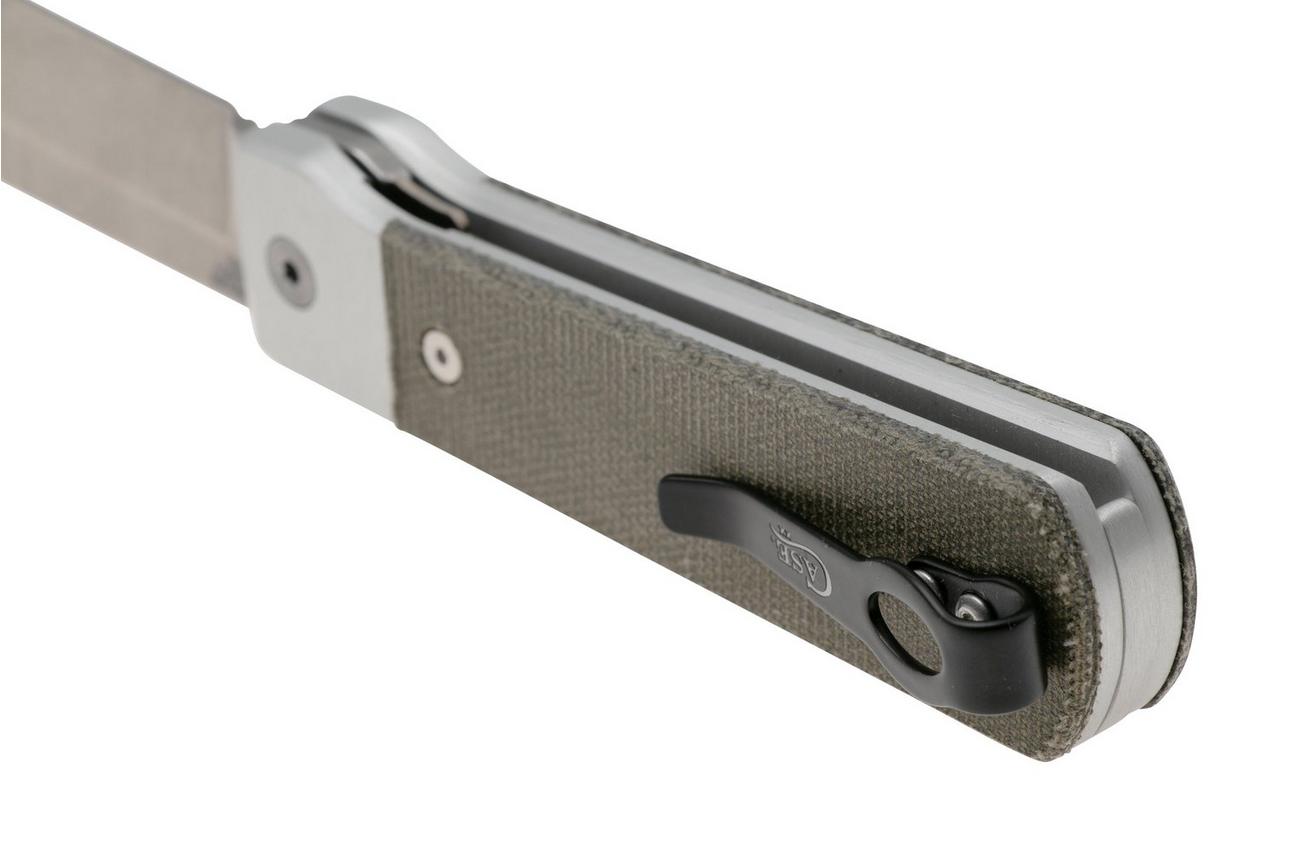 Case Longhouse 50911 Stonewashed CPM 20CV Green Micarta, zakmes