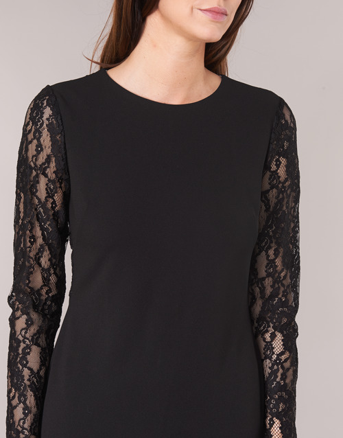 Lauren Ralph Lauren - LACE PANEL JERSEY DRESS Negro